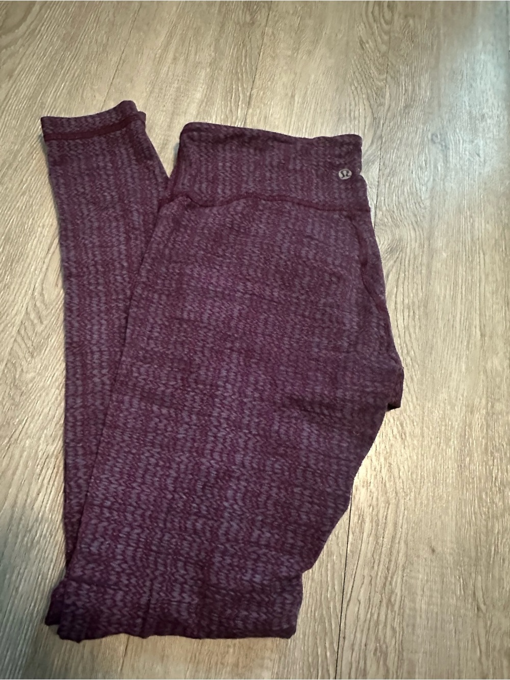 Lululemon Wunder Under Ziggy Wee Athletic Leggings Purple Plum Sz 8